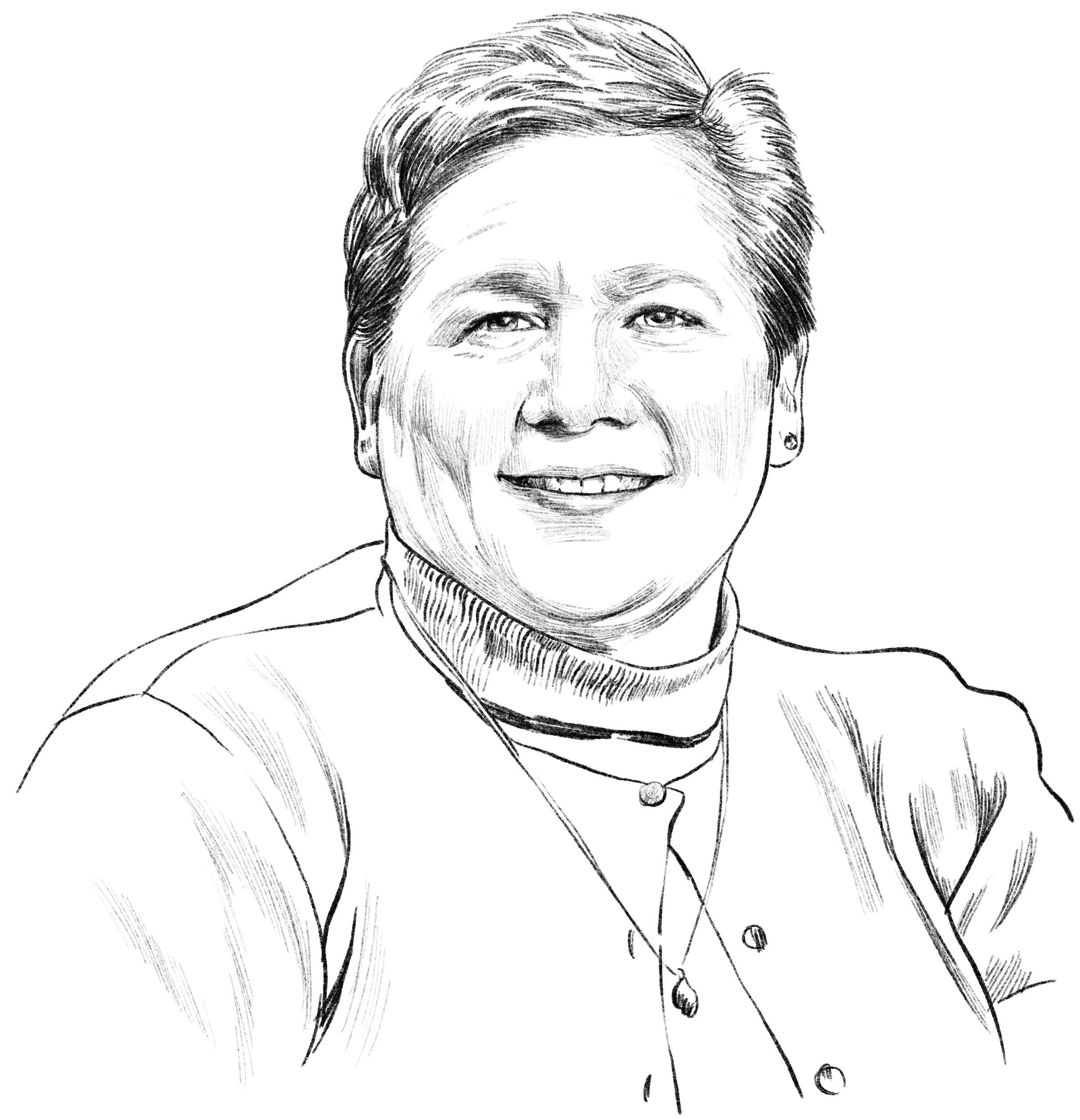 An illustration of Here, Lillie D. Shockney, RN, BS, MAS, HON-ONN-CG.
