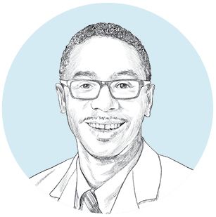 Illustration of Joshua Joseph, MD, Assistant Professor of Medicine in the Division of Endocrinology, Diabetes and Metabolism at The Ohio State University Wexner Medical Center in Columbus.