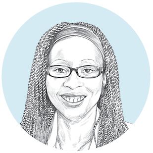 Illustration of Chinenye Usoh, MD, Assistant Professor of Endocrinology and Metabolism, Wake Forest School of Medicine, and endocrinologist at Wake Forest Baptist Health, Winston-Salem, NC.