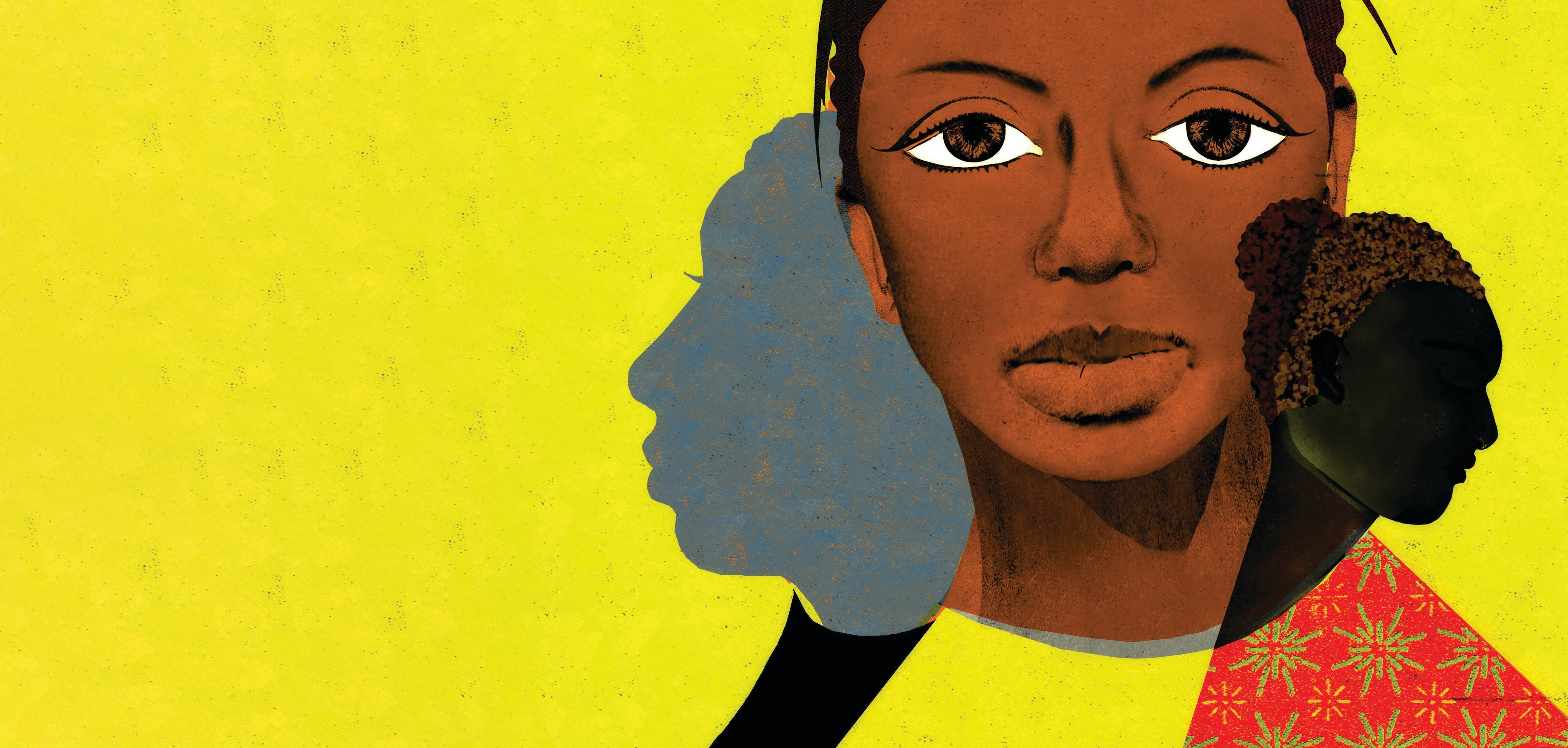 Illustration of a black man to depict partnering with African-American patients to improve disparities in care.
