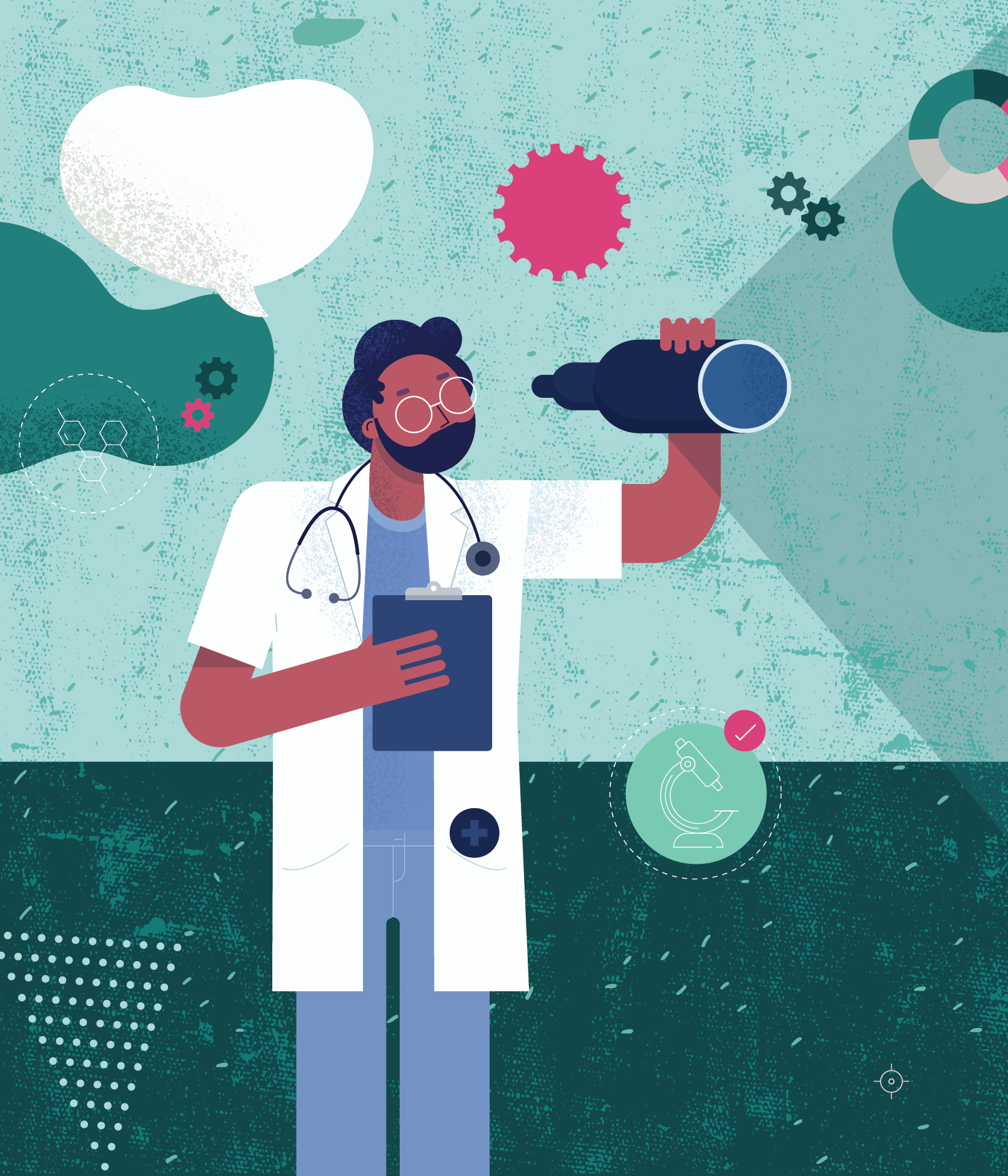 An illustration of bacteria.